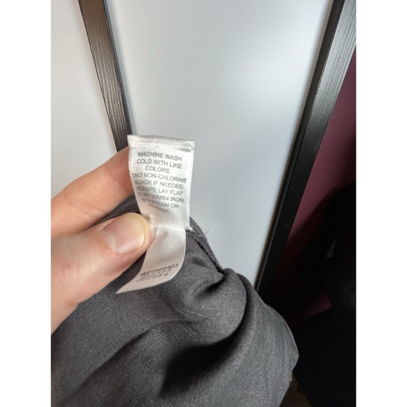 J Jill Flat Front Linen Blend Stretch Chino Pants Gray Women's 14 Tall - Picture 7 of 10